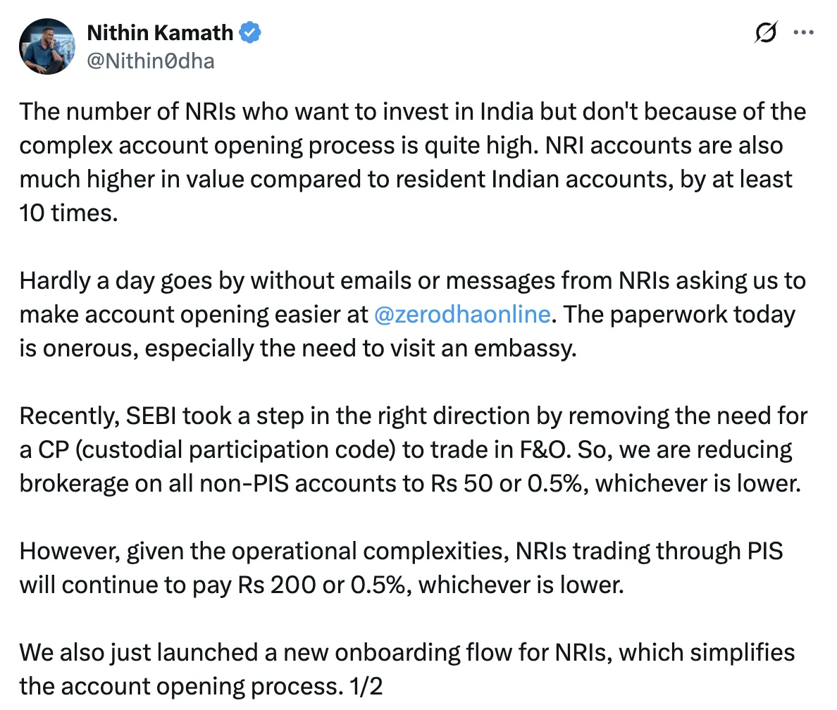 The number of NRIs who want to invest in India but don't because of the complex account opening process is quite high.